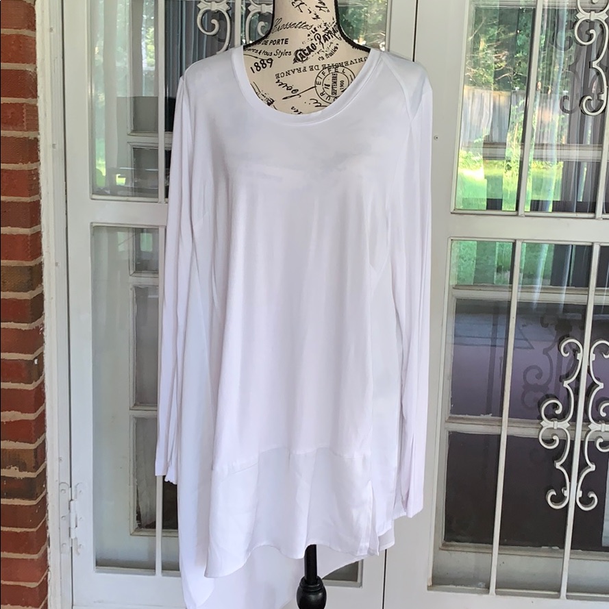Melissa Mccarthy Seven 7 White Swing Top Size 1x